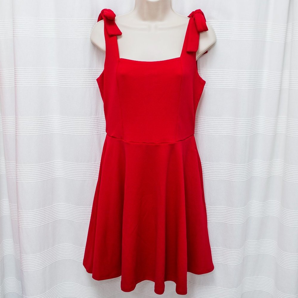 Tie Strap Fit & Flare Skater Dress